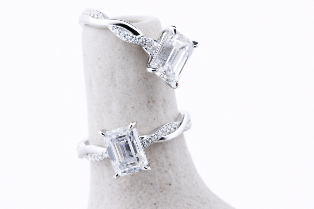 Iris moissanit ring